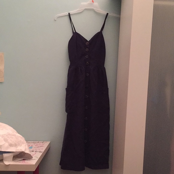 navy blue midi dress - Picture 2 of 2